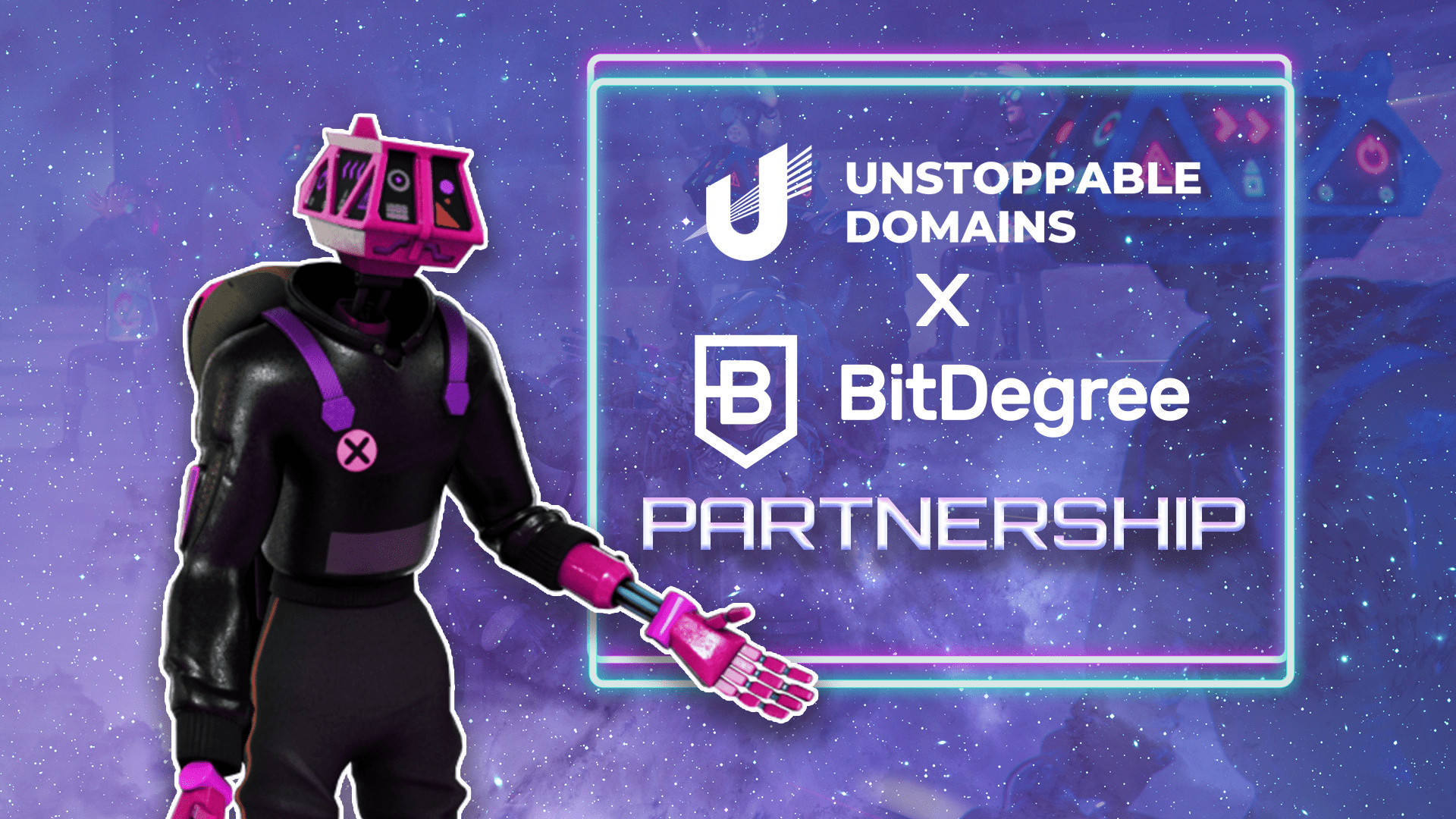 BitDegree x Unstoppable Domains Launches The Biggest Learn&Earn Campaign in 2022 cover image
