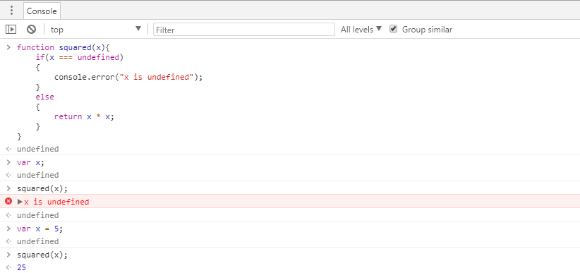 Chrome Console Log