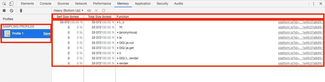 Chrome Memory Tab